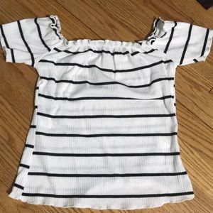 Cropped off the shoulder top